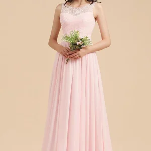 Robe Demoiselle d'Honneur Rose Perle