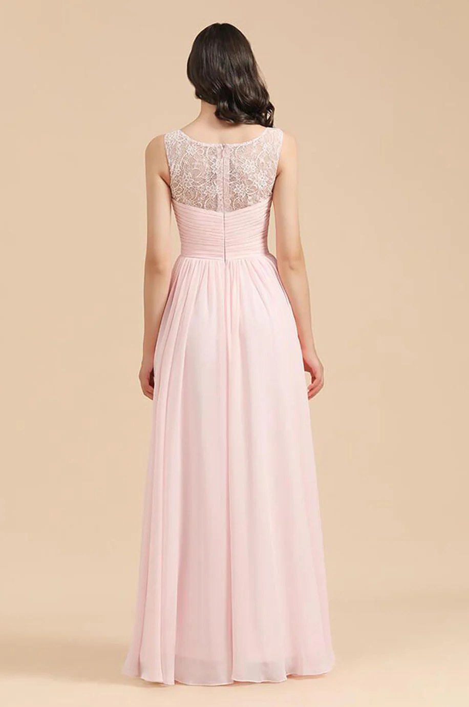 Robe Demoiselle d'Honneur Rose Perle – Image 3