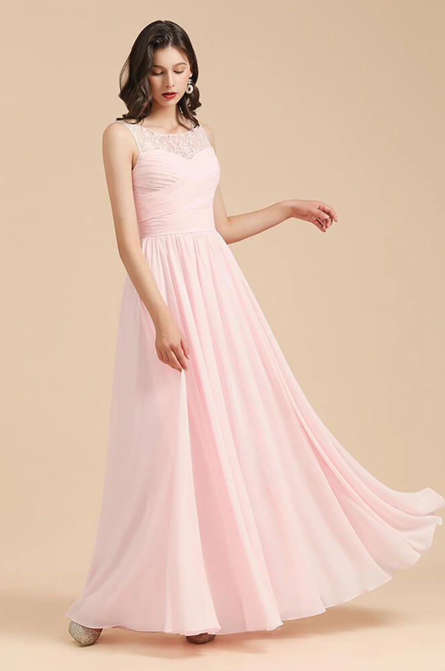 Robe Demoiselle d'Honneur Rose Perle – Image 7