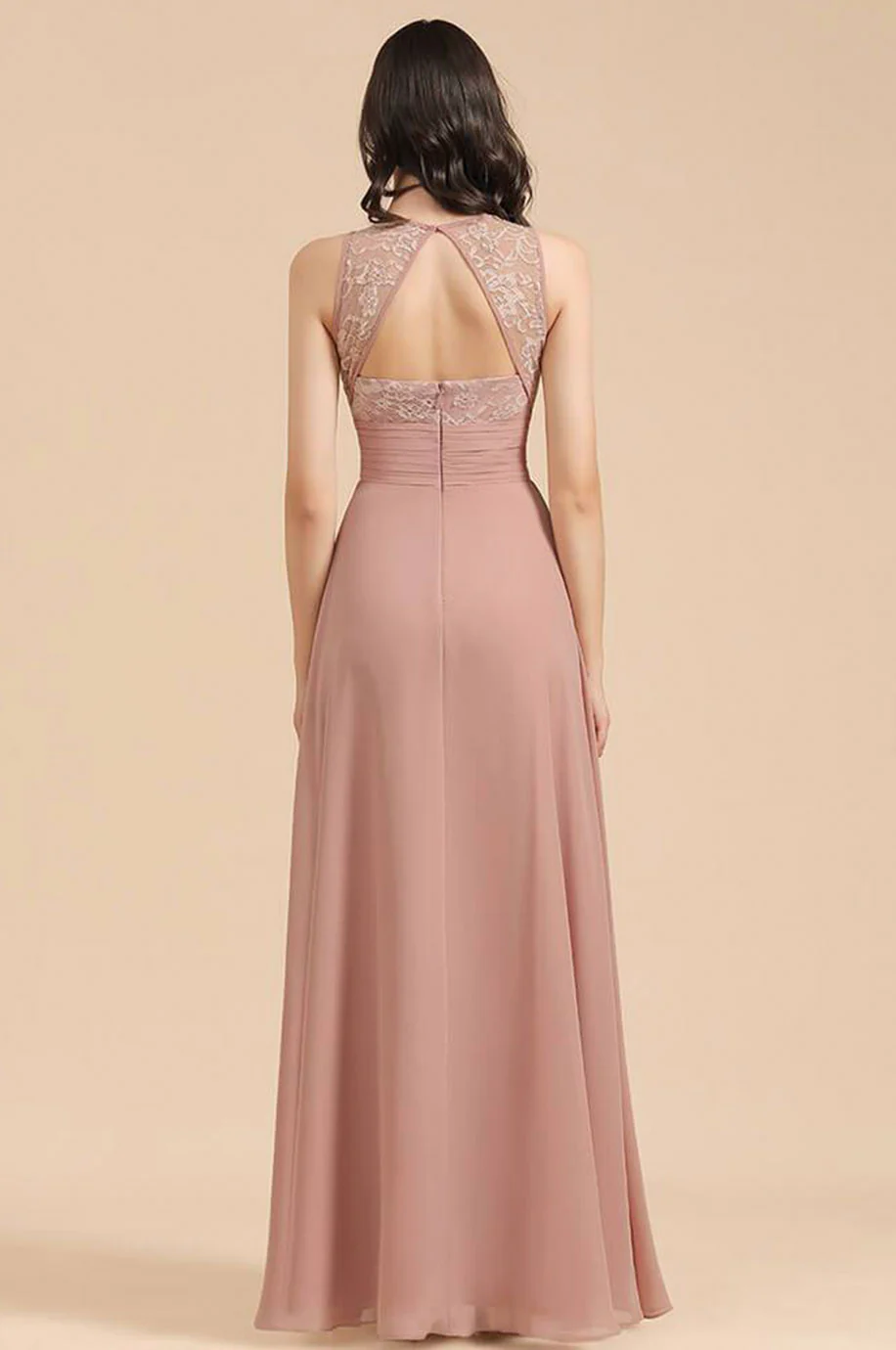 Robe Rose Poudré Pour Demoiselle d'Honneur – Image 5