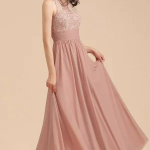 Robe Rose Poudré Pour Demoiselle d'Honneur