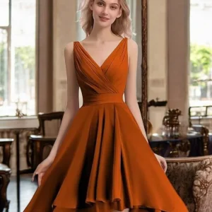 Robe patineuse terracotta