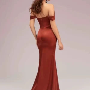 Robe sirène terracotta