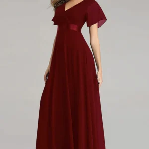 Robe Demoiselle d'Honneur Rouge Bordeaux