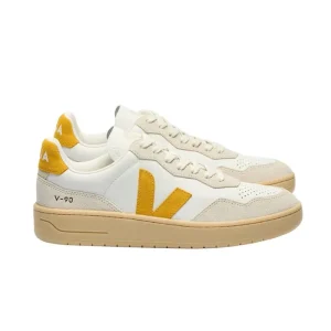Baskets V-90 Leather Extra White Toscane