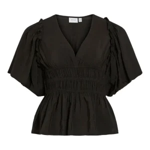 Blouse Noire Col V Fatina