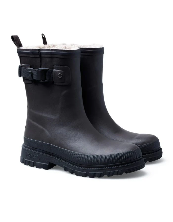 Bottes de Pluie Lina Mate Combi Fur Brown/Black