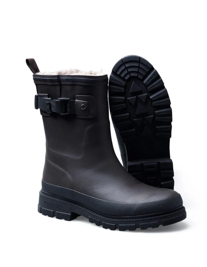 Bottes de Pluie Lina Mate Combi Fur Brown/Black – Image 4