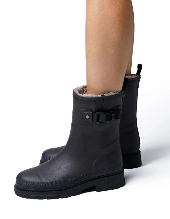 Bottes de Pluie Lina Mate Combi Fur Brown/Black – Image 6