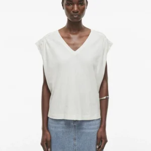 T-Shirt Blanc col V Holly